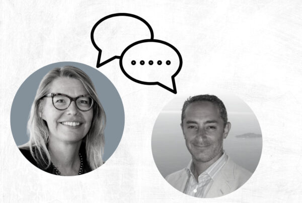CEO Susanne Møllegaard og Micheal Waitze i forbindelse med en podcast